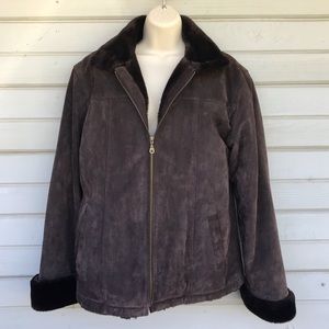 Adler Collection Women’s Brown Suede Leather Coat